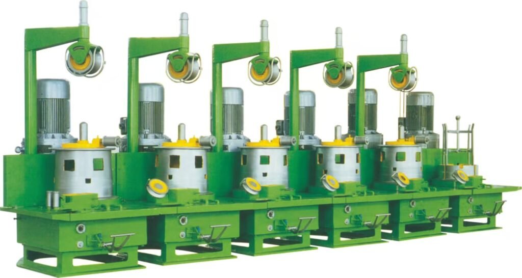 Pulley type wire drawing machine